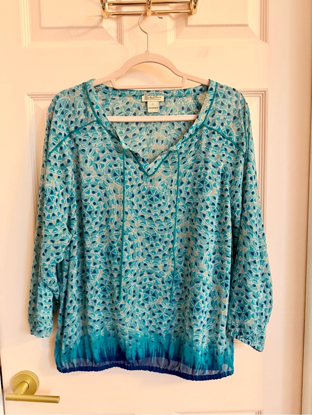 Blue boho lucky brand top